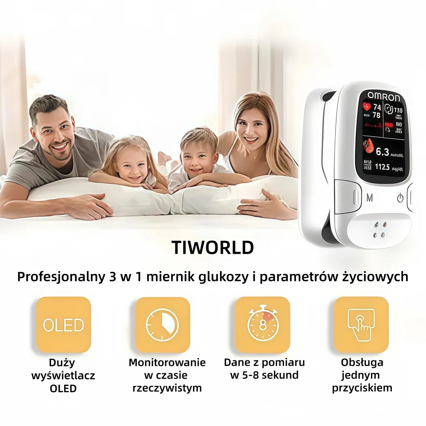 Nowość 2026! Inteligentny glukometr Omron™ monitoruj poziom cukru bez nakłuwania palca