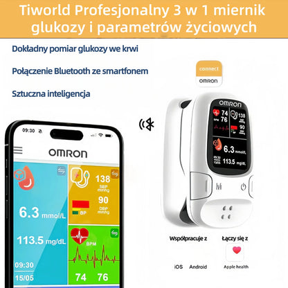 Nowość 2026! Inteligentny glukometr Omron™ monitoruj poziom cukru bez nakłuwania palca